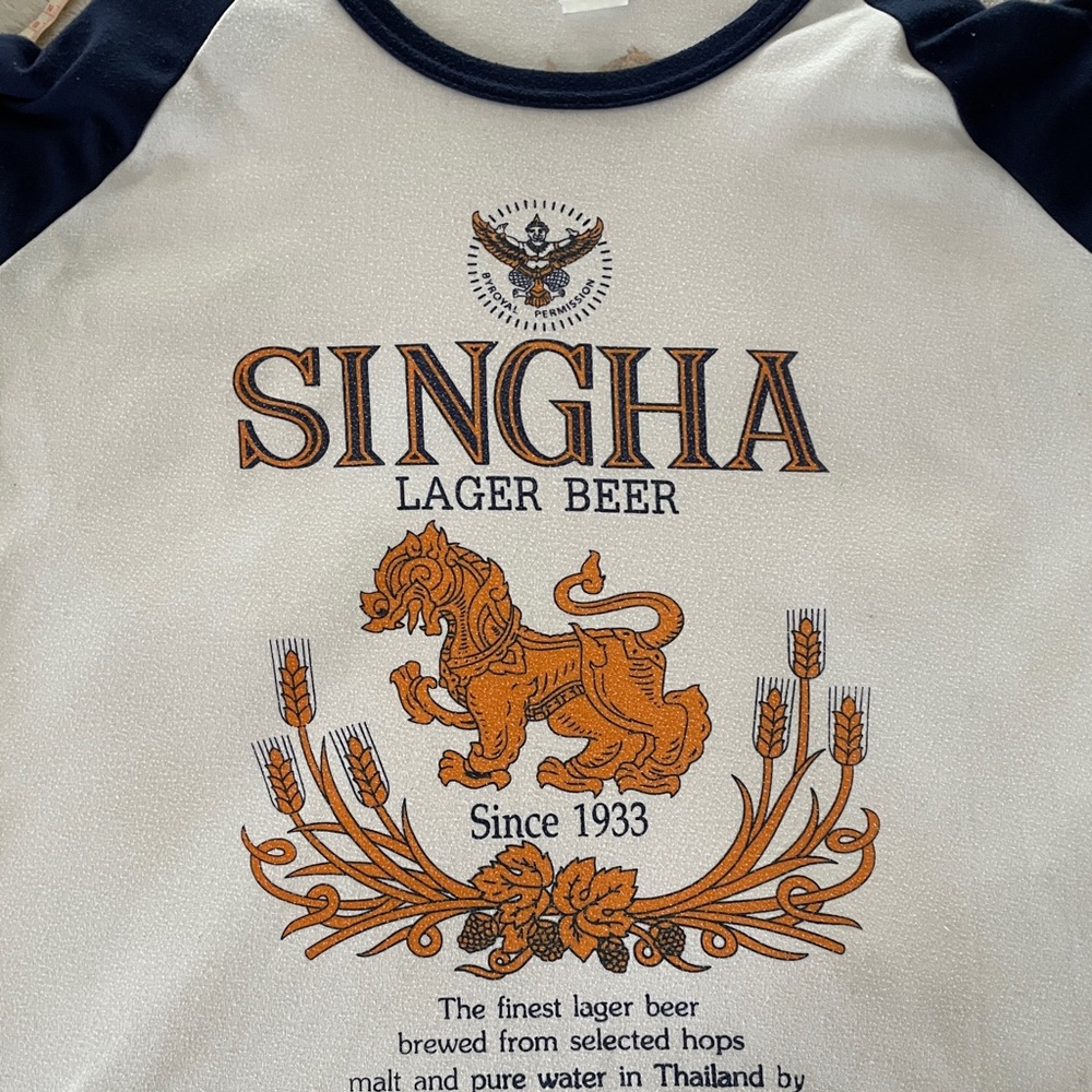 Singha Lager Raglan Tee.